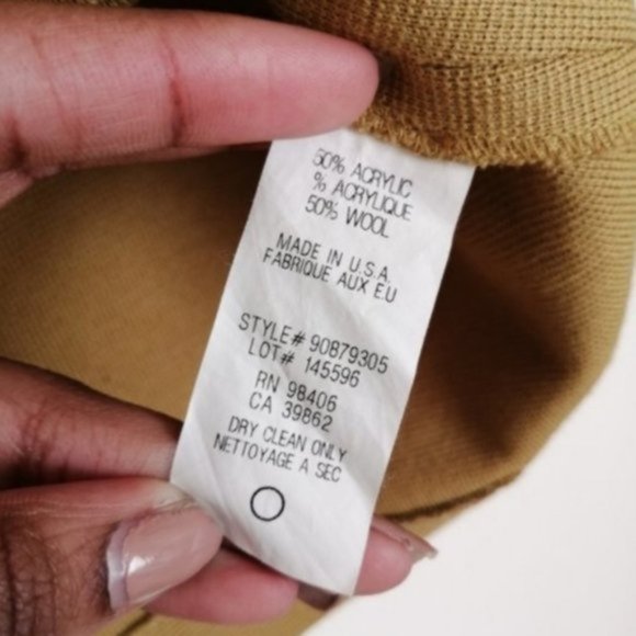 Theory Mustard Yellow Wool Mini Skirt - Picture 4 of 5